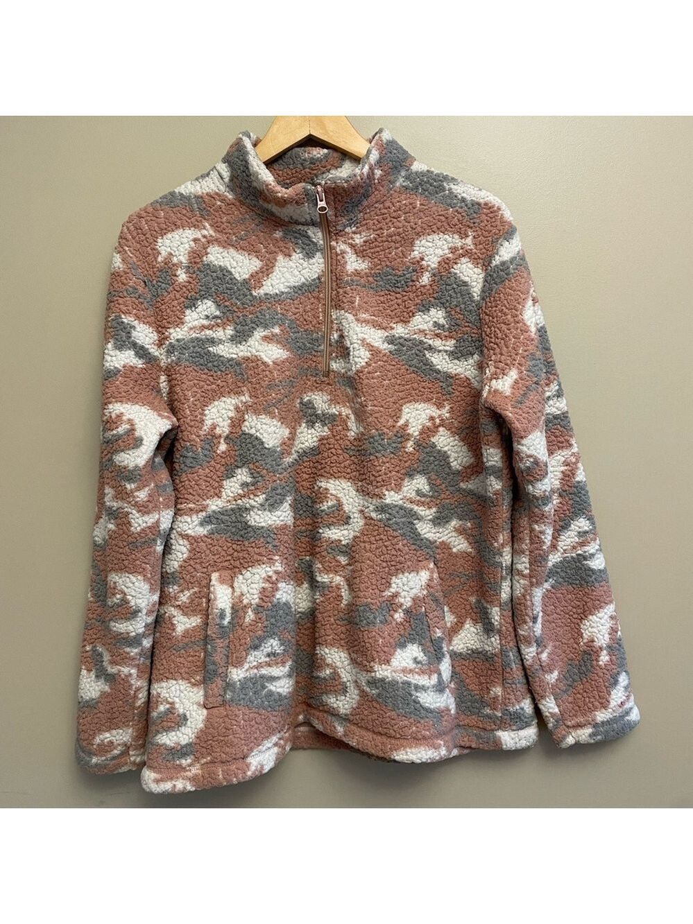 George Camo Sherpa Sweater Quarter Zip XL